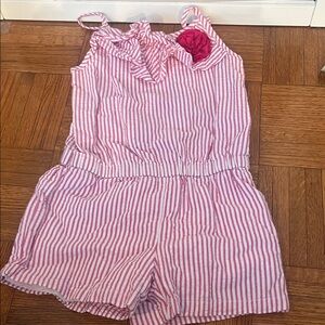 Girls Gymboree seersucker romper size 7